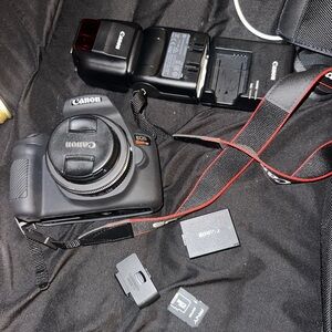 Canon EOS rebel t6 DSLR camera with 50mm lens